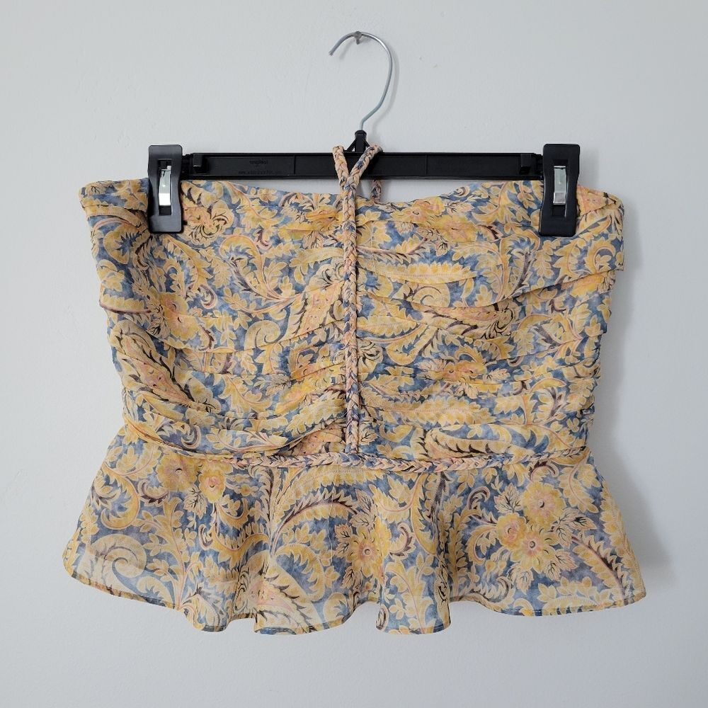 NWOT Veronica Beard Arienne Paisley Silk Halter Top - Picture 5 of 10